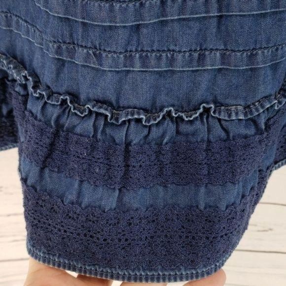 Gap kids blue sleeveless size small denim jean Dress - Picture 4 of 6